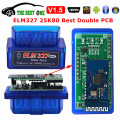 Best Double PCB Super Mini ELM327 Bluetooth V1.5 PIC18F25K80 Android IOS PC WIFI ELM 327 1.5 25K80 OBD2 Car Disgnostic Scanner