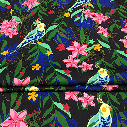 Beautiful flower and animal print 100% silk twill silk fabric 16momme,STW097