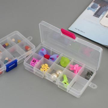 10 Grid Plastic Transparent Storage Box Jewelry Manicure Container Detachable Storage Box Nail Tool Storage Organizer Box Case