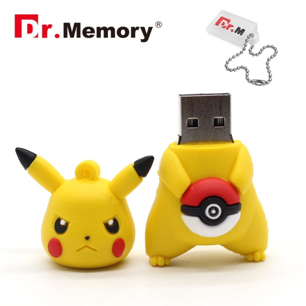 pokemon USB Flash Drive yellow Flash Drive Dr.memory 4gb 8gb 16gb 32gb Flash Memory Stick pocket monster u disco Poke Ball