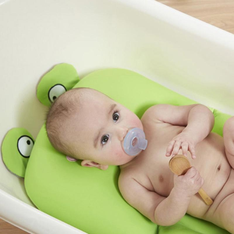 Non-Slip Babies Bathtub Mat Baby Shower Portable Air Cushion Bed Infant Bath Pad NewBorn Safety Security Bath Seat Support