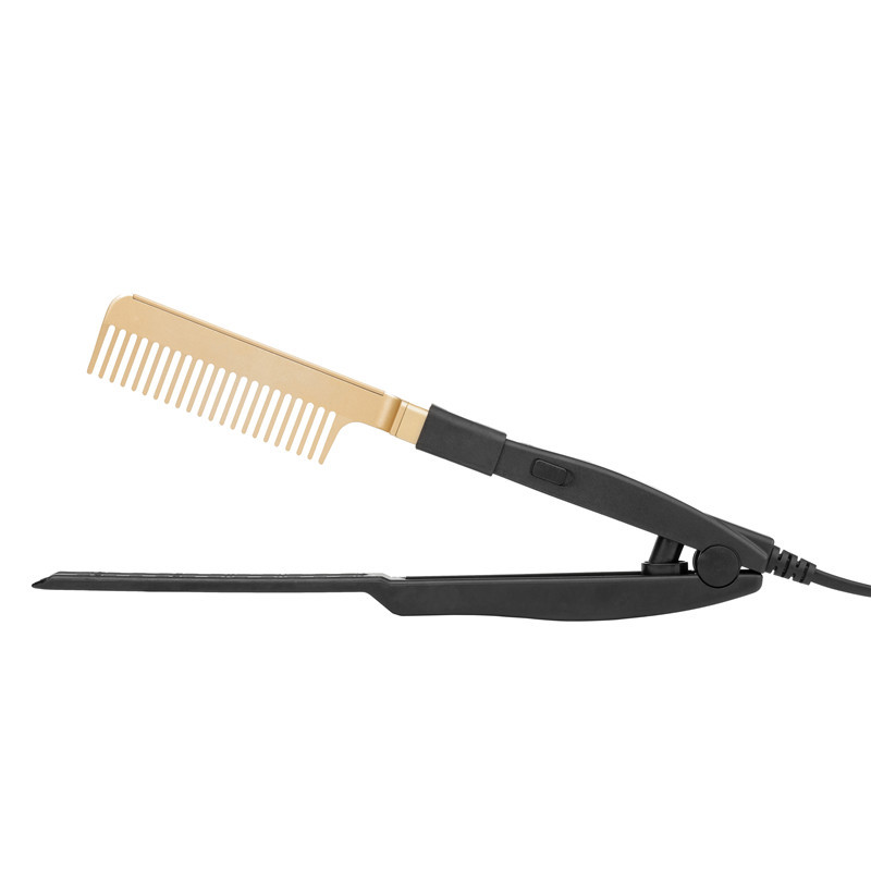 Hair Straightener Flat Irons Folding V Straightening Brush Hot Heating Comb Hair Straight Styler Curling Iron Hair Curler Comb
