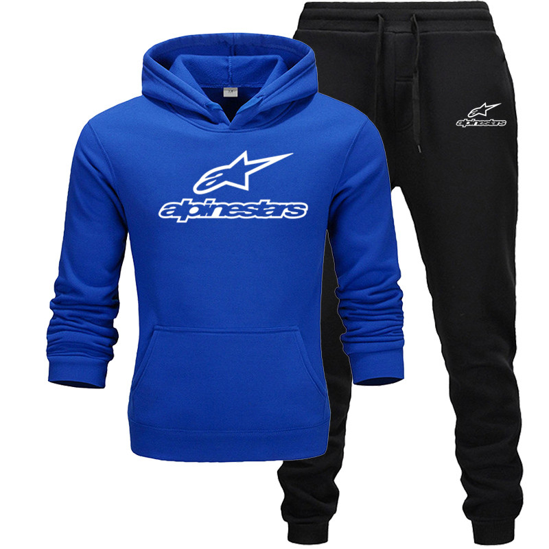 Alpinestar Tracksuit Men Sets Winter Hoodies Pants 2 Piece Set 2020 Fashion Hoody Mens Sweatshirt Sport Joggers Sweatpants Suit