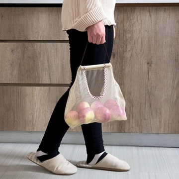 Reusable Large Capacity Storage Hanging Bag Grocery shopping bag vegetable fruit Kitchen Organize Mesh Pouch Net pocket