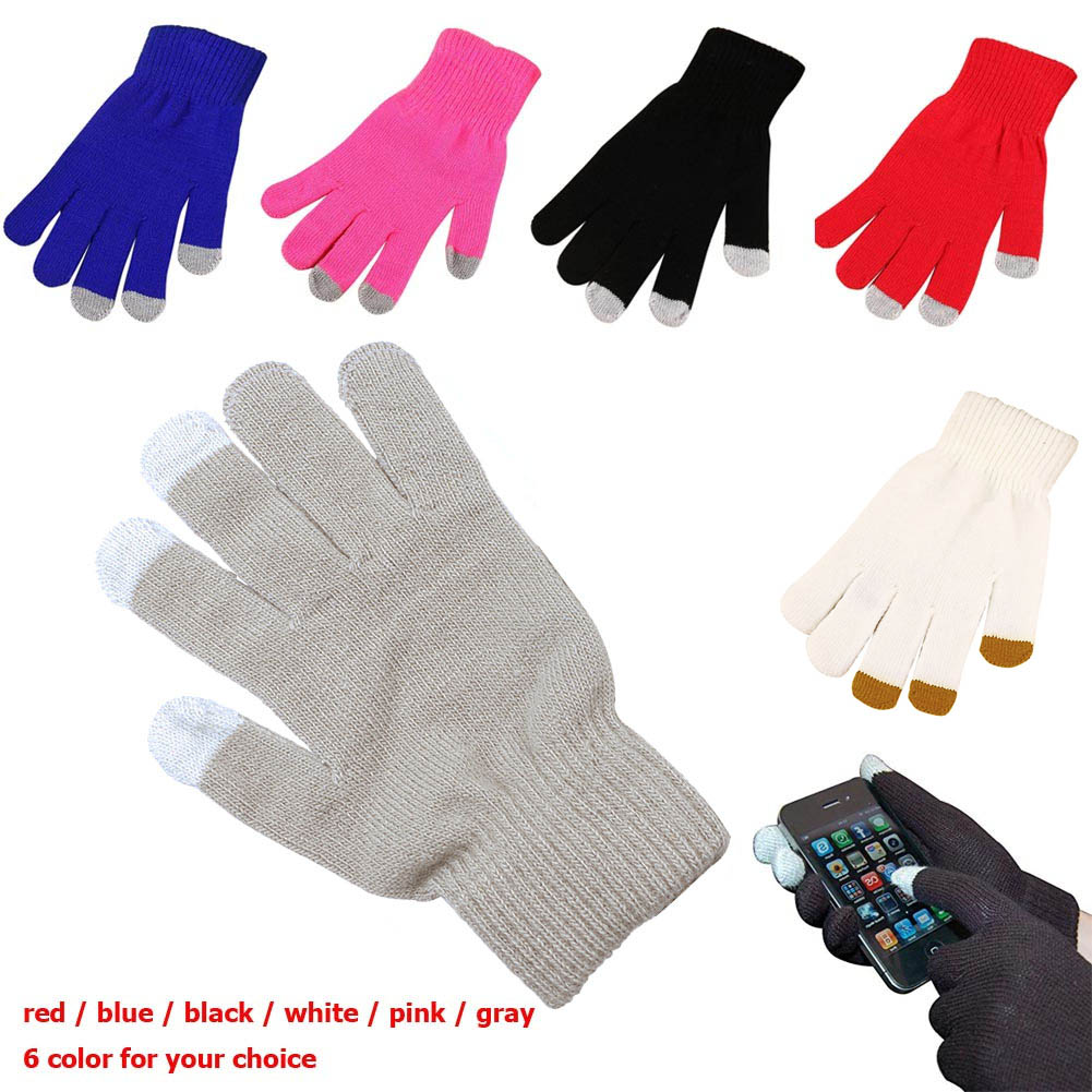 Women Men Winter Touch Screen Warm Knit Gloves Capacitive Mobile Phone Smartphone Touchscreen Gloves Unisex Autumn Mittens