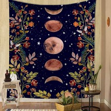 Psychedelic Flower Moon Tapestry Wall Hanging Starry Sky Room Decor Large Carpet/Sheets/Yoga Mat Art Home Decoration Accessories