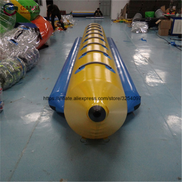 Hot sale 8 persons inflatable flying banana boat floating flying fish boat water equipment one tube inflatable water towable