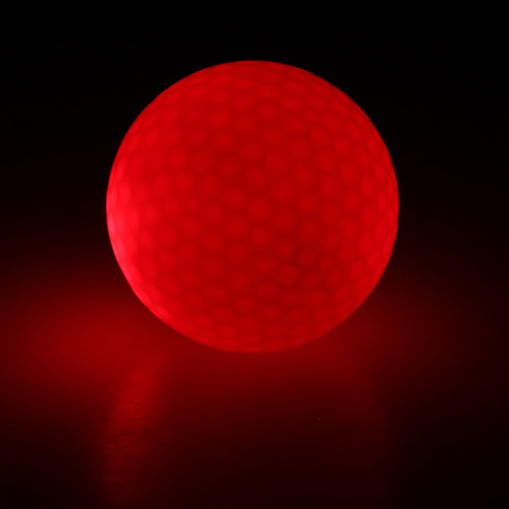 MagiDeal Colorful LED Light Up Golf Ball Night Training Practice Ball Official Size Tournament Ball Outdoor Indoor
