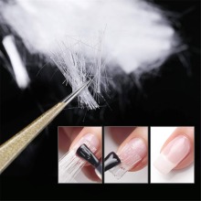 Fiberglass Nail Form for Nail Art Quick Extension White Acrylic Tips for Poly Builder UV Gel DIY Salon Tool Clips Silk Wraps