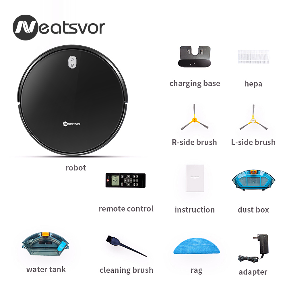 NEATSVOR X520 Robot Vacuum Cleaner 6000PA Poweful Suction 3in1 pet hair home dry wet mopping cleaning robot Auto Charge vacuum