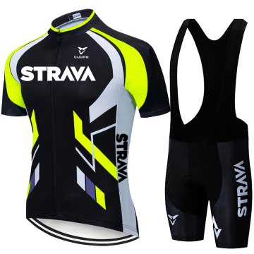 2020 Team STRAVA Cycling Jerseys Bike Wear clothes bib gel Sets Clothing Ropa Ciclismo uniformes Maillot Sport Wear