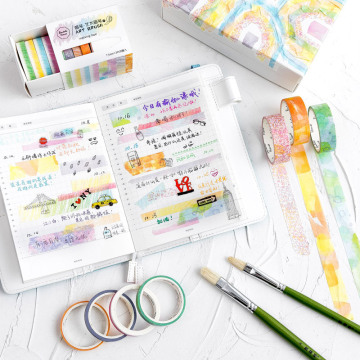 8pcs/pack Stick Figure Collage Washi Tape Adhesive Tape Diy Scrapbooking Sticker Label Masking Tape