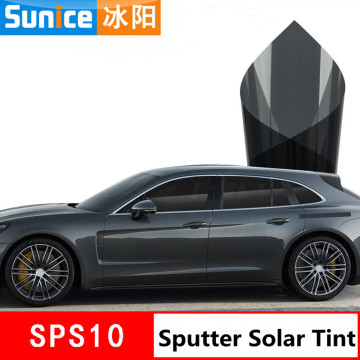 SUNICE Black Car window film 10%VLT Sputter solar Tint 1.52*0.3m Heat Reduction Cars side glass Home Building windows Stickers