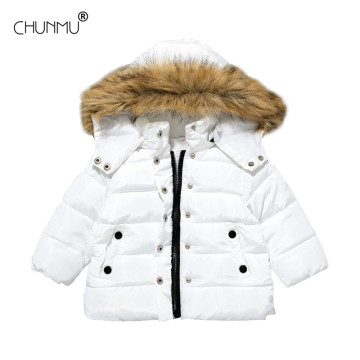 Winter Girls Warm Jacket For Girls Christmas Coat Baby Girls Jacket Solid Zippper Kids Hooded Outerwear Infant Girls Coat