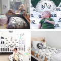 Nordic Style Cartoon Lion Tiger Bear Animals Blanket Kids Baby Quilted Play Mats For Newborn Carpet Rug Infant Room Decor Pad