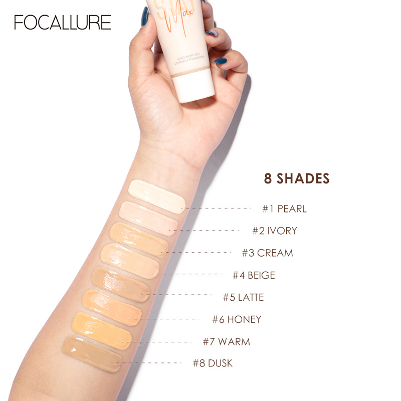 FOCALLURE 30ml Pore-Blurring Matte Liquid Full Coverage Foundation Contour Makeup Waterproof Long Lasting Maquillaje Profesional