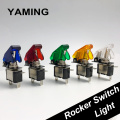 Rocker Switch LED Automobile Modification Arm Push Button Protection Cover 12V 20A For Racing Car Light Toggle Control ON-OFF