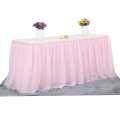 Tulle Tablecloth for birthday Party wedding Dinner Tableware Decoration 3 Tiers Table Skirt Home Textile