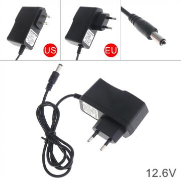 110cm Electric Charger 12.6V Power Adapter Charger with EU Plug and US Plug for Lithium Electric Drill / Electric Screwdriver