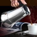 6/9/12 New Style Coffee Pot Stainless Steel Moka Pot Induction Cooker Open Flame Universal True Flat Bottom