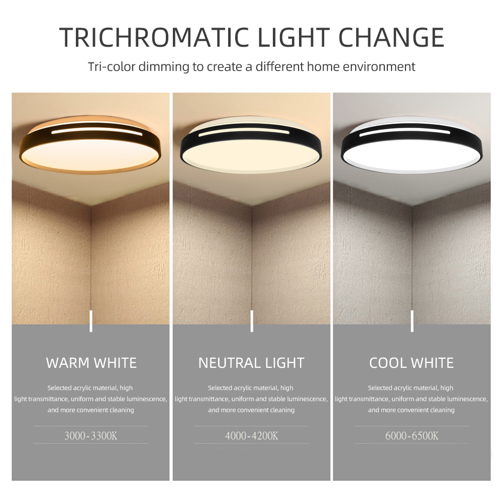 72W 36W LED Ceiling Light Down Light Surface Mount Panel Lamp AC 220V 3 Colors Change Modern Lamp For Home Decor Lighting