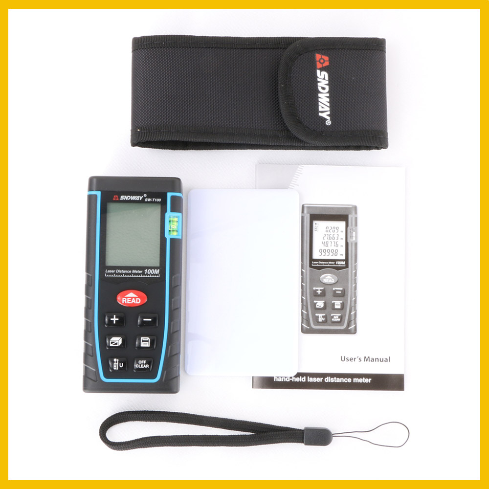 SNDWAY Rangefinder Laser Distance Meter Range Hand Tool Device Finder Electronic SW-T4S/T40/T60/T80/T100