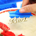 6pcs/set Handwriting Fondant Cake Embosser Plastic Letters Mold Happy Birthday Best Wishes Anniversary Dough Cutter Cookie Tools