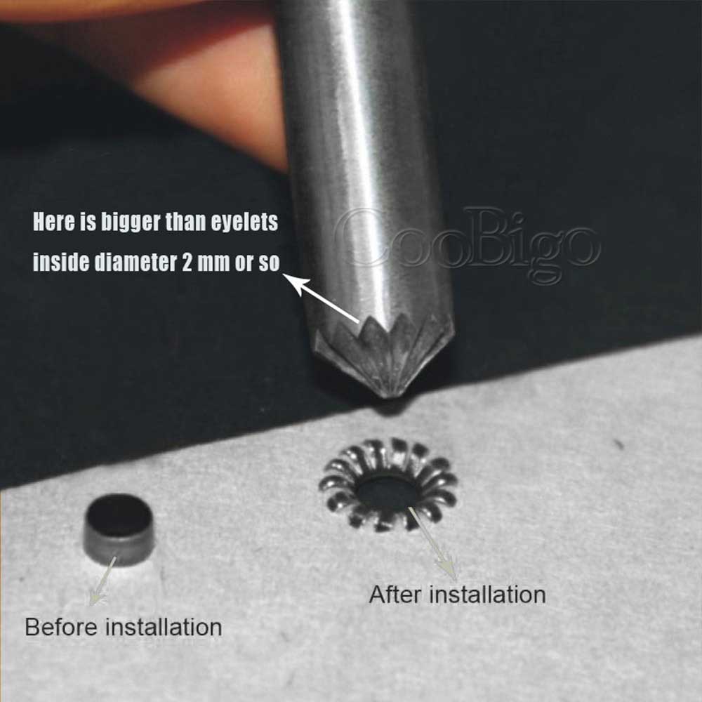 1pcs Metal Flowering Puncher Screw Eyelets installation tool Button mold Clothing & Accessories 3mm-20mm