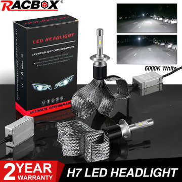 H7 LED Canbus Headlight Bulb 10000lm Automotive Led CSP Chip Light Aluminum Housing 6000k White Car Fog Lamp 12V 24V