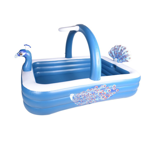 Inflatable Sprinkler Pool Peacock Family Swimming Pool for Sale, Offer Inflatable Sprinkler Pool Peacock Family Swimming Pool