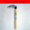 27cm Sharp Grass Sickle Lightweight steel machete knife wooden handle Hand Sickle Hand Scythe for Weeding Garden pruning tools