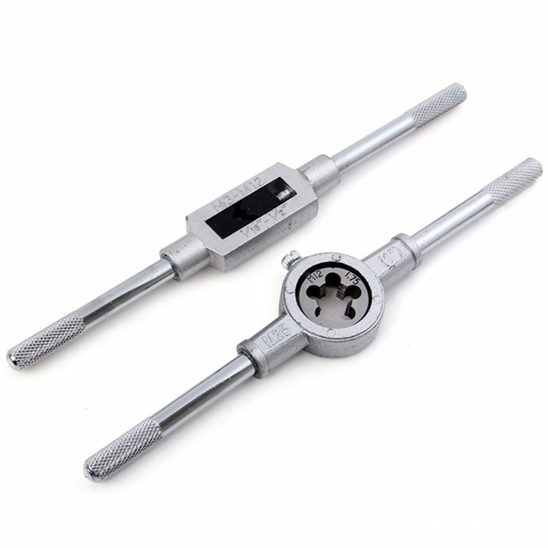 M3-M12 Metric Tap And Die Set Tap Drill Bits Tap Wrench Threading Tools For Metalworking Tempered Alloy High Carbon Steel