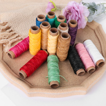 30m/Roll Durable Waxed Thread Cotton Cord String Strap 1mm Hand Stitching Thread For Leather Material Handcraft Tool