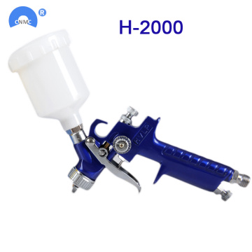 HVLP 2000 Mini HVLP Air Paint Spray Gun 0.8MM 1.0MM Auto Car Detail Touch Up Air Brush Gravity Repair