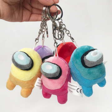 10cm Among Us Doll Keychain Pendant Plush Toys Kawaii Stuffed keychain Mini Plush Animals Backpack Key Chain Fashion Kids Gifts