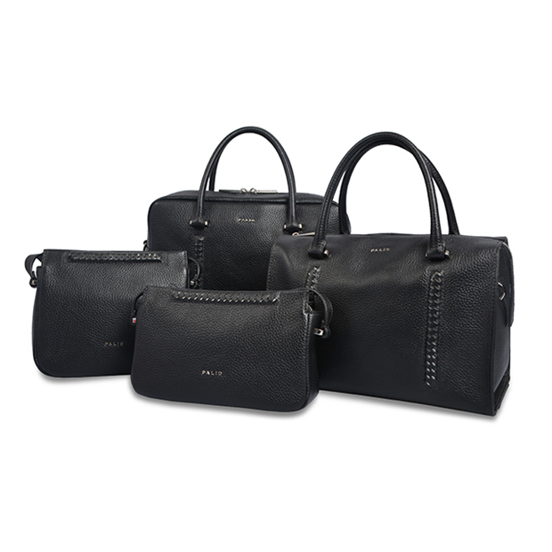 Classic Messenger Crossbody Bag Black Leather Handbag Women Satchel Bag