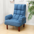 Modern Upholstery Fabric Sofa Armchair Living Room Furniture Folding Recliner Reclining Back Arm Accent Chair With Wooden Legs