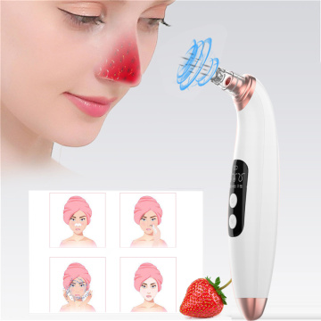 6 Suckers LCD Vacuum Blackhead Remover Deep Cleaning Nose T Zone Pore Acne Pimple Multifunction beauty instrument