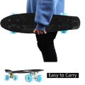 22inch Skate Board Flashing Light Mini Skateboard Plastic Longboard Four-wheel Fishboard Street Outdoor Sports For Girl Boy