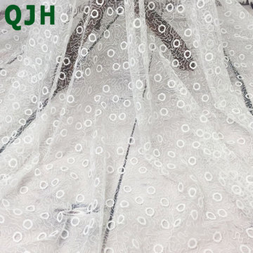 1 yard QJH brand width120cm Beige green white Vintage Circle Embroidered Lace Fabric , Wedding Gown Lace Fabric bridal gown