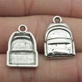 WYSIWYG 5pcs 14x20mm Charms Backpack Bag Antique Silver Color Metal Alloy Jewelry DIY Accessories
