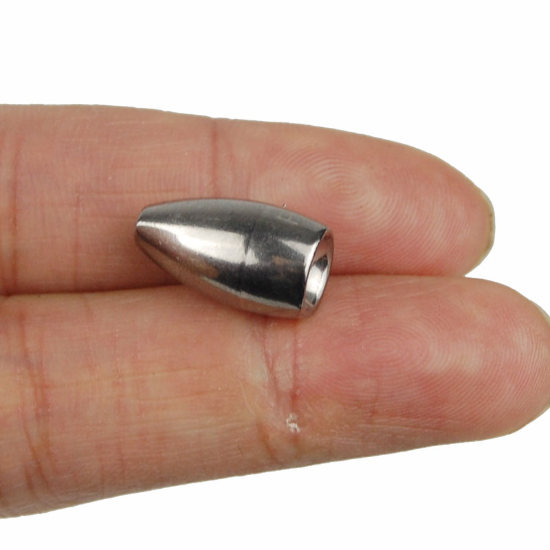 JSM 5pcs/lot Tungsten sinkers Bullet shape Worm fishing Weights Fishing Sinker Lure Fishing box tackle silver color
