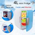 4L Dual-Use Refrigerators Ultra Quiet Low Noise Mini Refrigerators Portable Freezer Heating & Cooling Multifunction Fridge