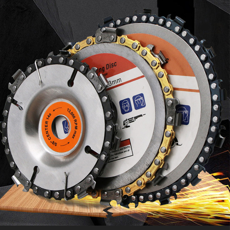 4/4.5/5 inch Grinder Disc and Chain Fine Abrasive Cut Chain 100/115/125 Angle Grinder Wood Carving Disc Cutting Shape