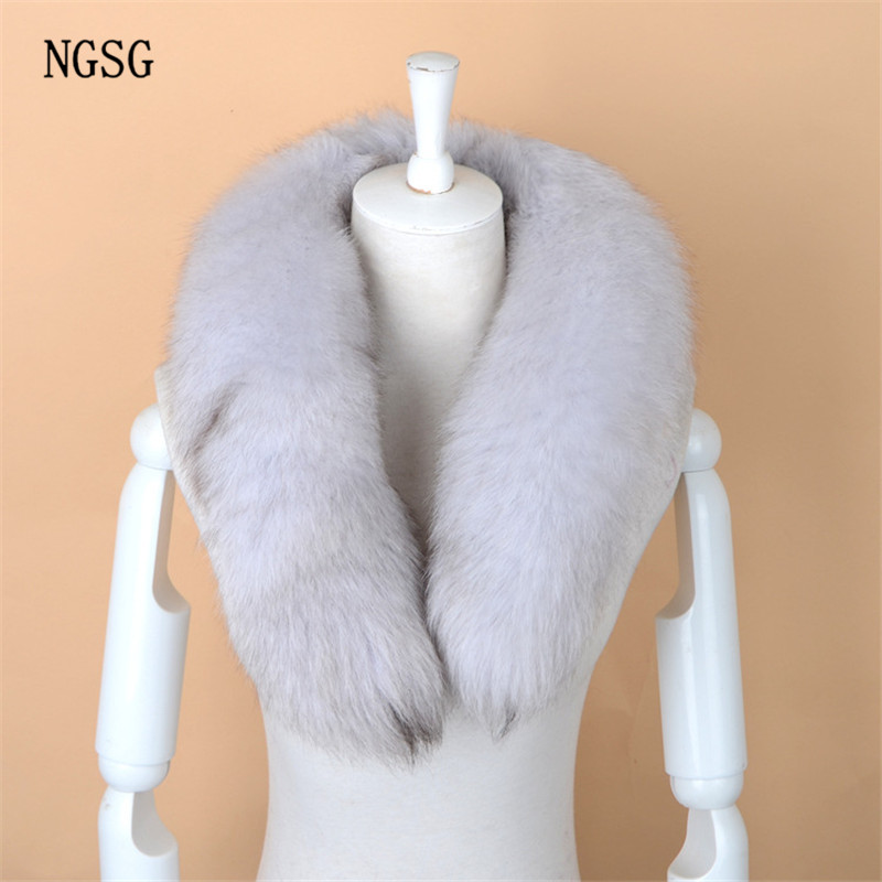 Real fox fur scarf tassel adjustment buckle women men winter warm thicken luxury solid genuine fox tail collar scraves female