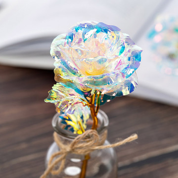 Colorful Rose Artificial Flower Single Rose Unique Gifts For Girls Home Party decorations Dried Flowers fast wholesale рождество