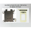 Dual Sim Card Reader connector Flex Cable + Sim Card Tray Slot Holder For iPhone 12/12pro