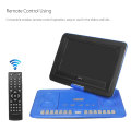 13.8 Inch Car DVD Player Portable Home VCD CD MP3 MP4 Game TV Player 270° Rotatable USB Multi Media Support FM Radio Receiving