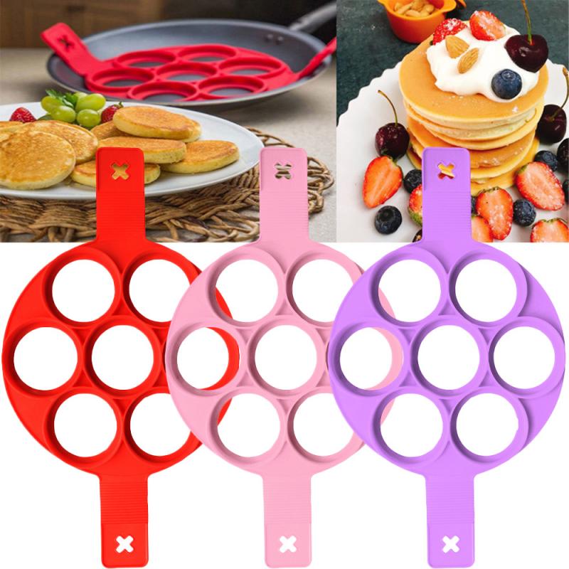 Fried Egg Pancake Maker Nonstick Cooking Tool Round Heart Pancake Maker Egg Cooker Pan Flip Eggs Mold Kitchen Baking Accessories