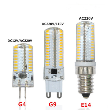 E14 15W 72 leds Support Dimmer LED Lamp Silicone Crystal Fridge Tube Refrigerator Light Indicator Corn Bulb Dimmable SMD 3014
